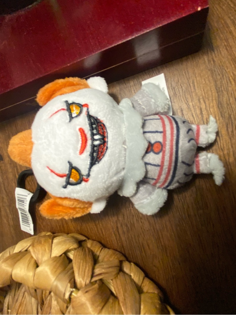 Gray and Orange Clown Plush Toy - Kids Toys